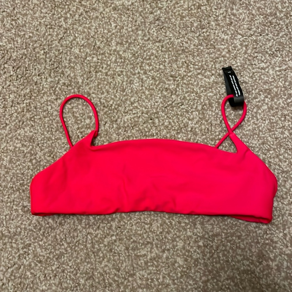 NWT Ark Swimwear Red Bikini Top Large